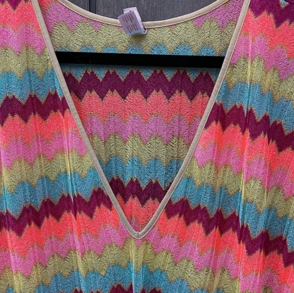 Luli Fama Size Large Cabana V-Neck Swim Cover-Up Dress - Picture 3 of 6